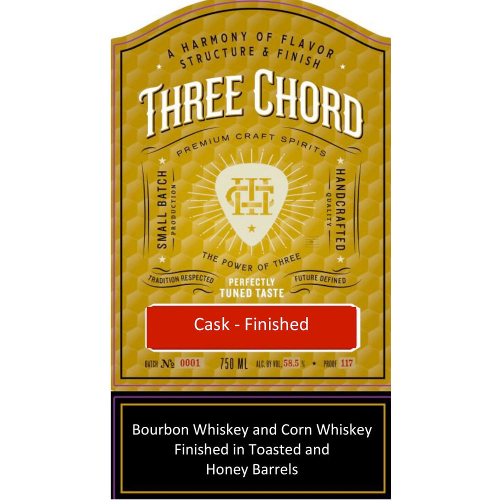 Three Chord Bourbon & Corn Whiskey Finished in Toasted Honey Barrels