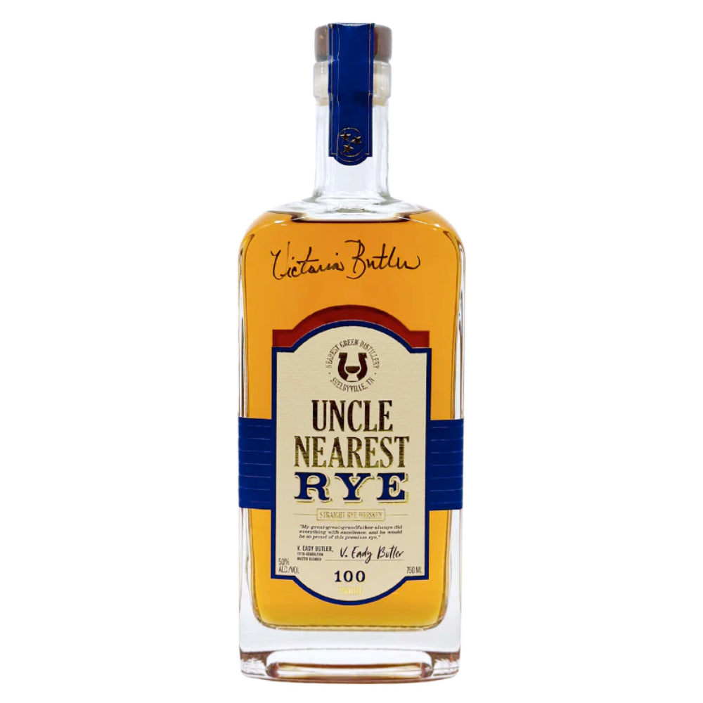 Uncle Nearest Straight Rye Whiskey Signed by Victoria Eady Butler