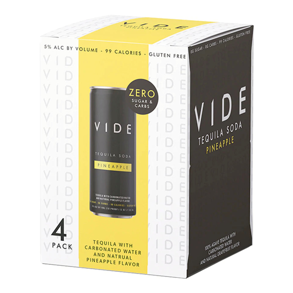 VIDE Pineapple Tequila Soda 4PK