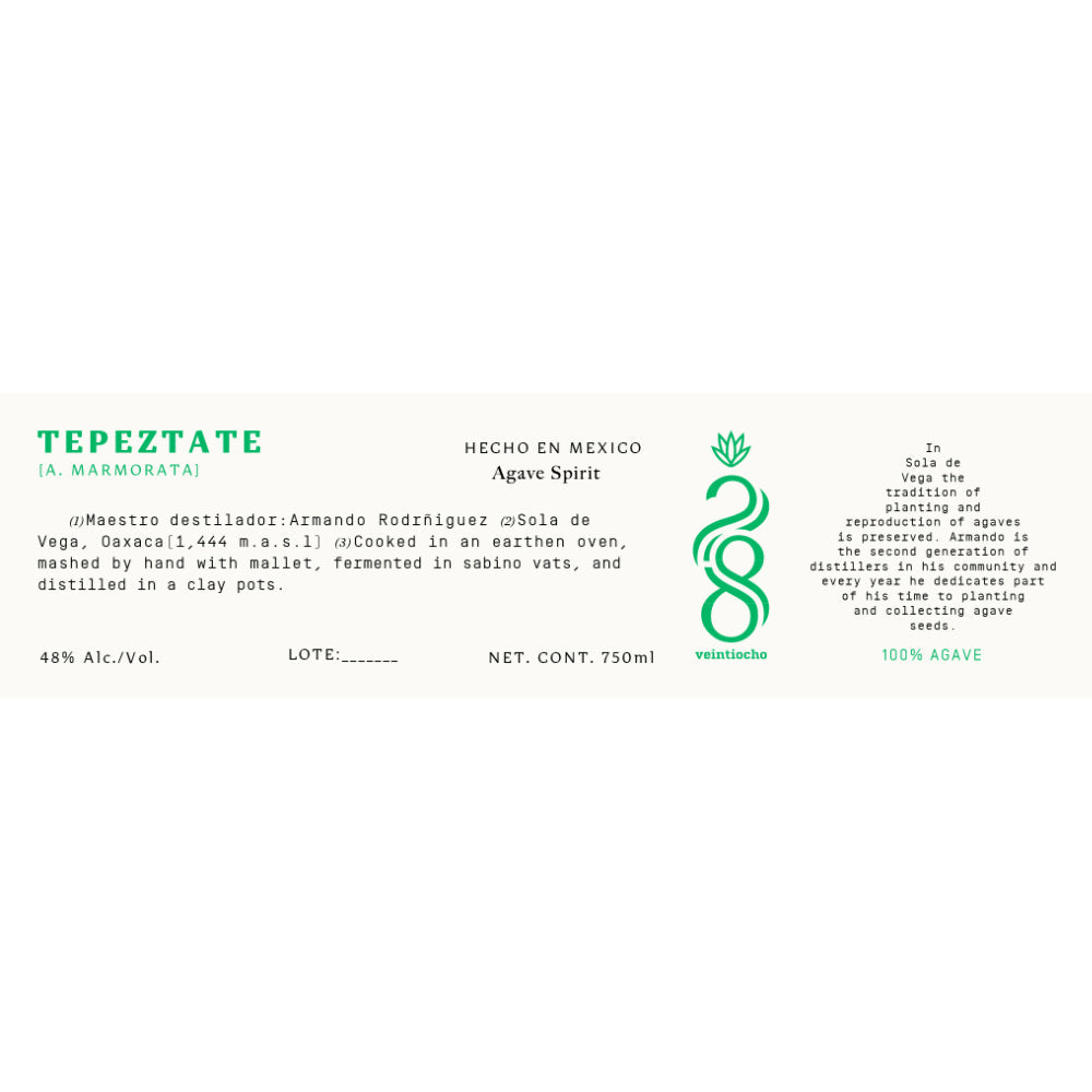 Veintiocho Tepeztate Agave Spirit