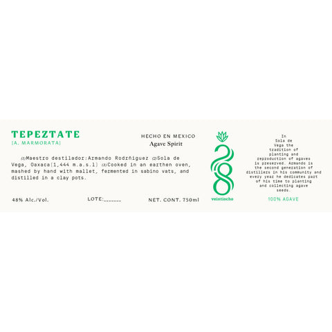 Veintiocho Tepeztate Agave Spirit