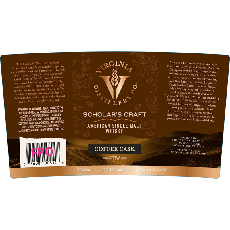 Virginia Distillery Scholar’s Craft Coffee Cask American Single Malt Whisky