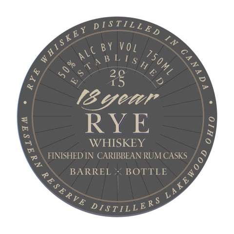 Western Reserve 18 Year Caribbean Rum Cask Finish Rye