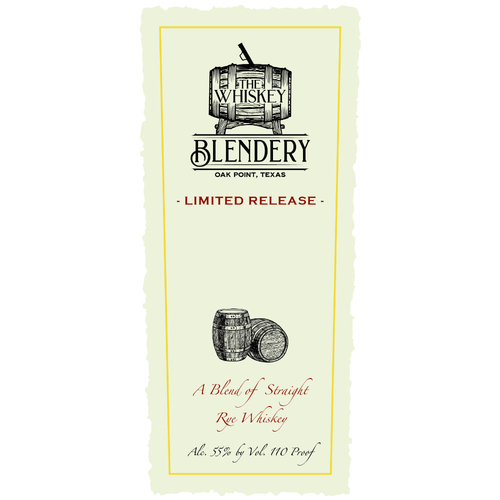 Whiskey Blendery Limited Release Blend of Straight Rye Whiskey