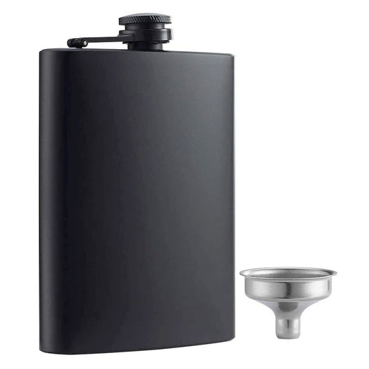 Whiskey Flask Matte Black 8oz