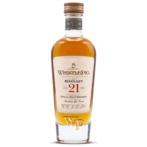 WhistlePig The Beholden 21 Year Old Finished in Rye Barrels