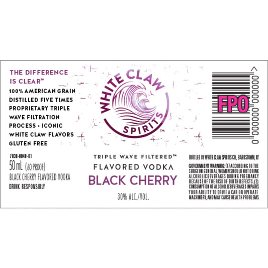 White Claw Spirits Black Cherry Vodka 50mL 12 Pack