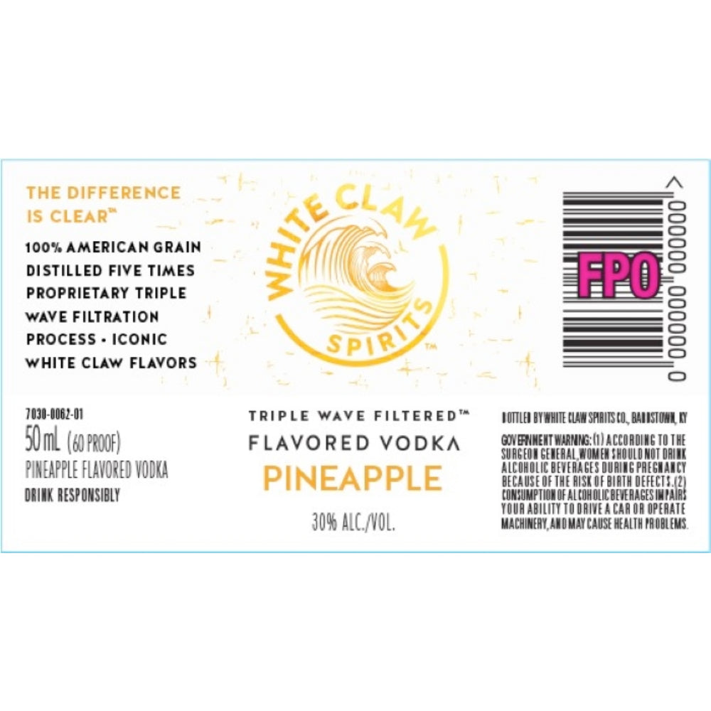 White Claw Spirits Pineapple Vodka 50mL 12 Pack