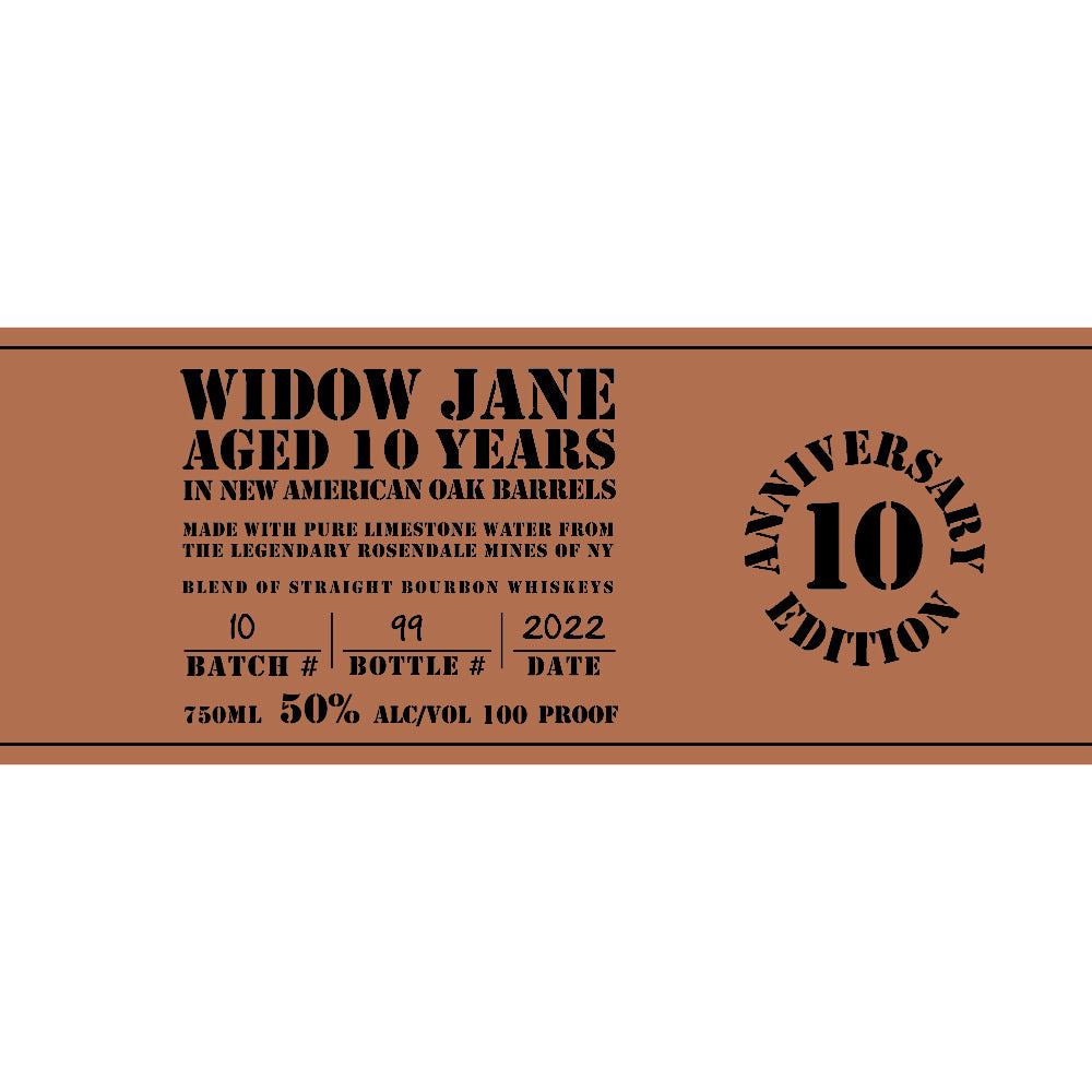 Widow Jane 10 Year Old Bourbon 10th Anniversary Edition