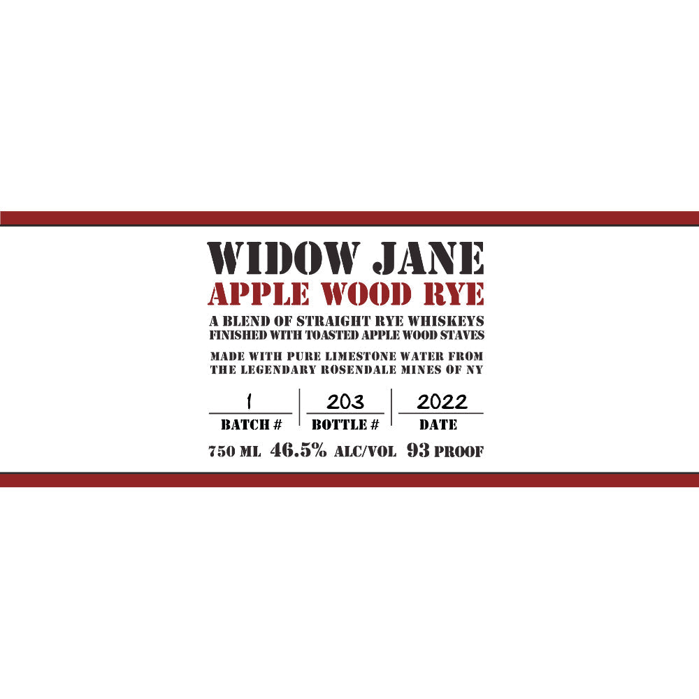 Widow Jane Apple Wood Rye