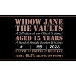 Widow Jane The Vaults 15 Year Old 2023 Release