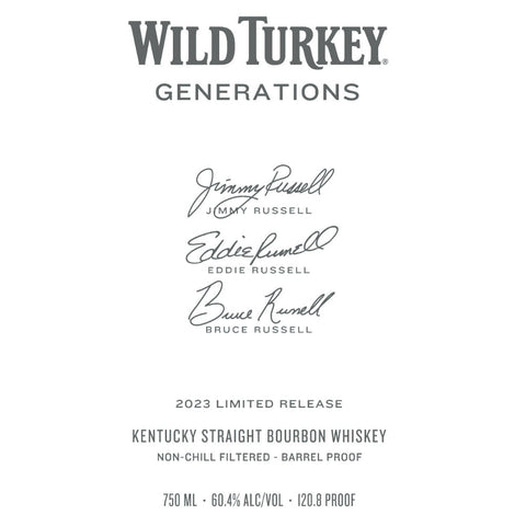 Wild Turkey Generations Kentucky Straight Bourbon 2023 Release