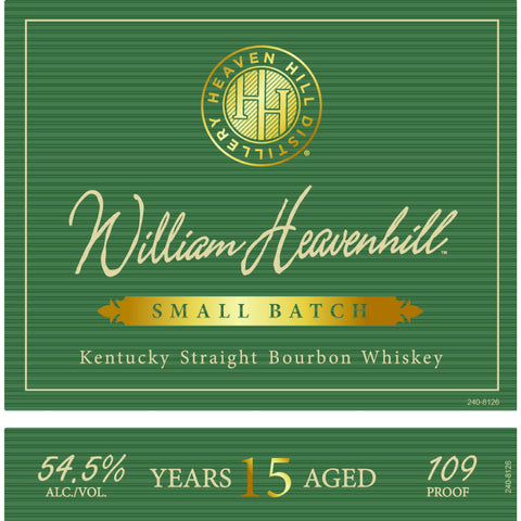 William Heavenhill Small Batch 15 Year Old Bourbon