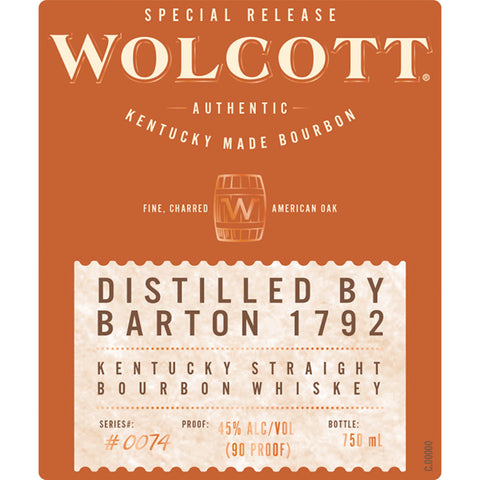 Wolcott Barton 1792 Kentucky Straight Bourbon