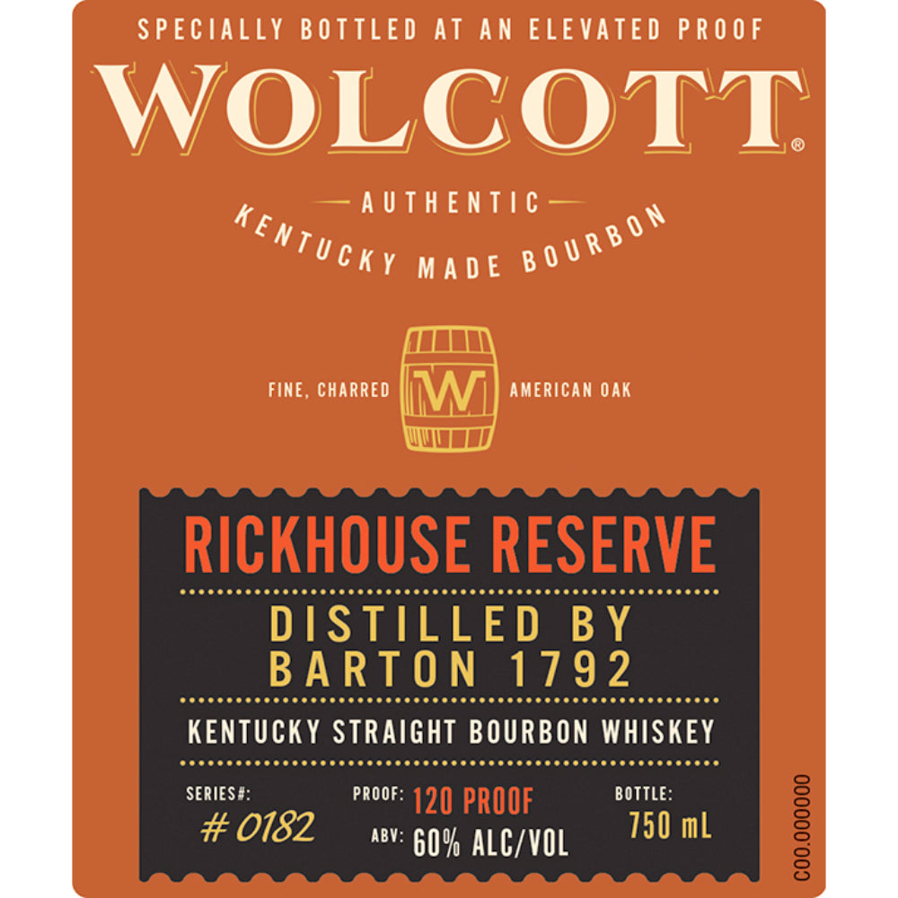 Wolcott Rickhouse Reserve Kentucky Straight Bourbon