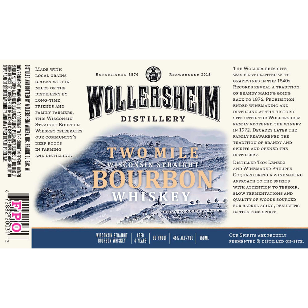 Wollersheim Two Mile Wisconsin Straight Bourbon