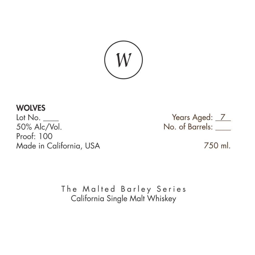 Wolves The Malted Barley Series Lot No. 1 Single Malt Whiskey