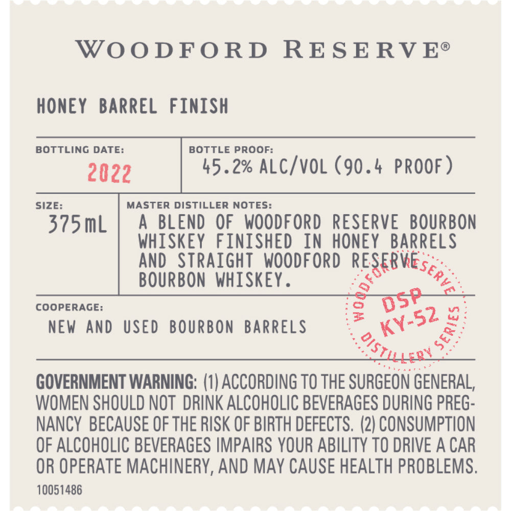 Woodford Reserve Honey Barrel Finish Bourbon