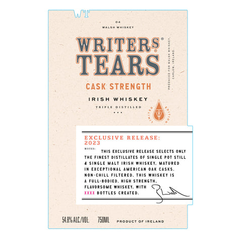 Writers' Tears Cask Strength 2023 Release