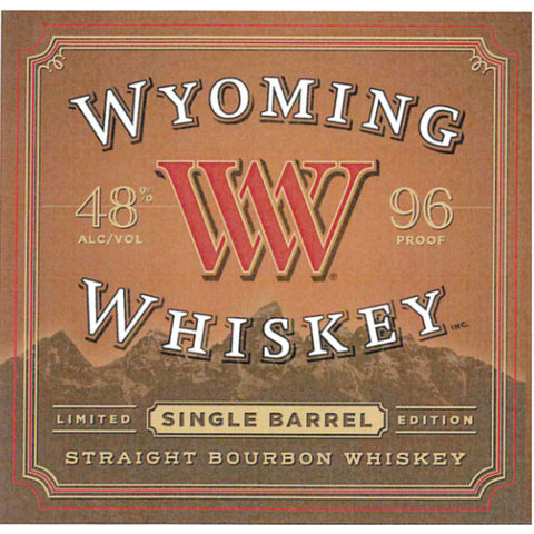 Wyoming Whiskey 5 Year Old Single Barrel Bourbon