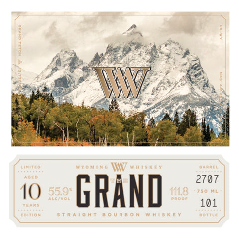 Wyoming Whiskey The Grand 10 Year Old Bourbon