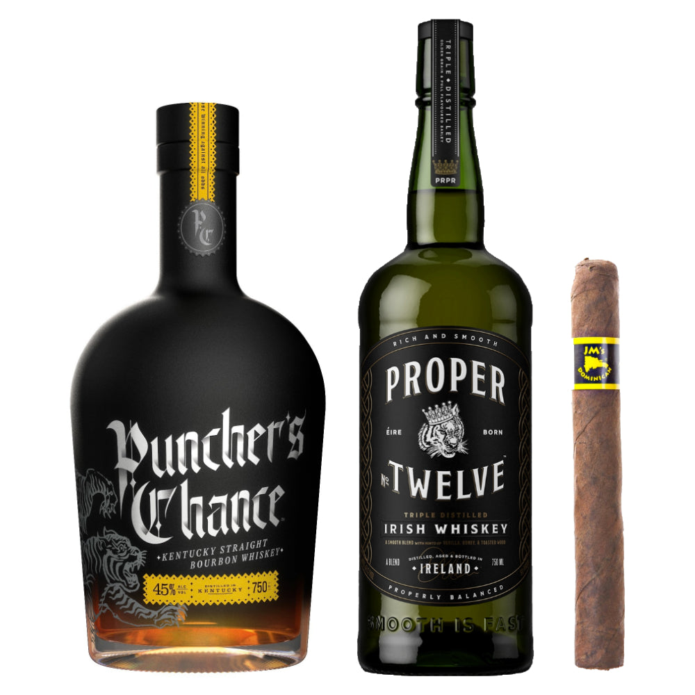 MMA Fight Day Bundle | Proper 12 Irish Whiskey, Puncher's Chance Bourbon, & Cigar