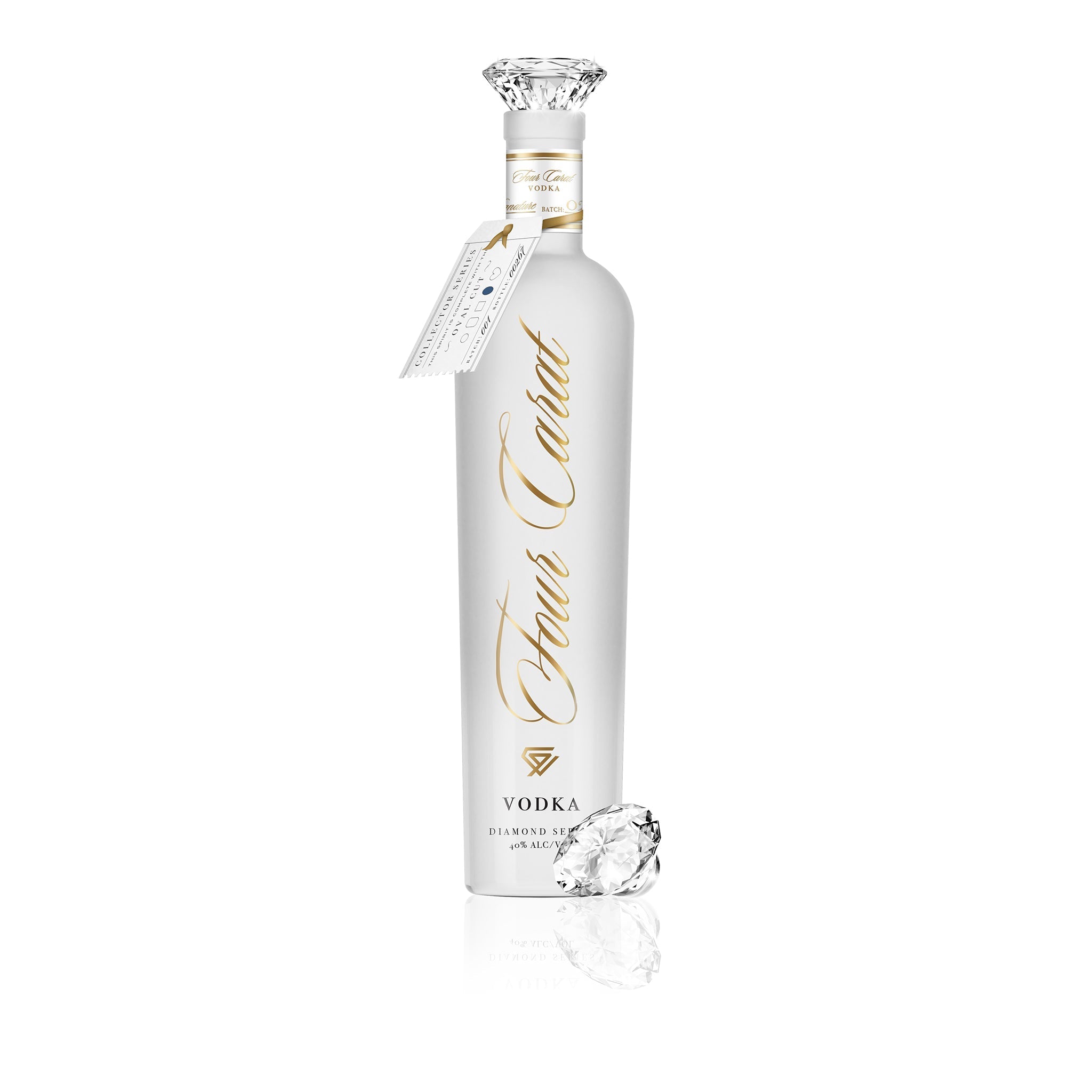 Four Carat Vodka Collectors Edition With Diamond Cut Closure