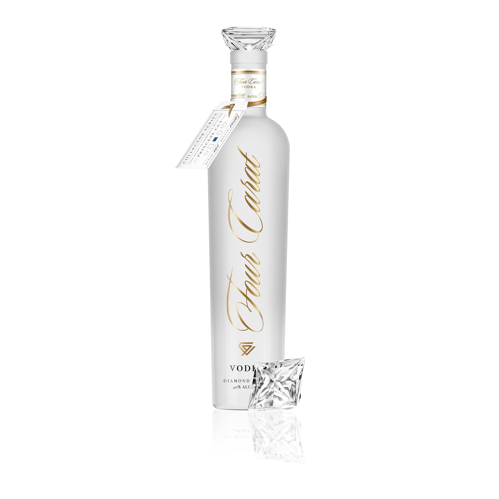 Four Carat Vodka Collectors Edition With Diamond Cut Closure