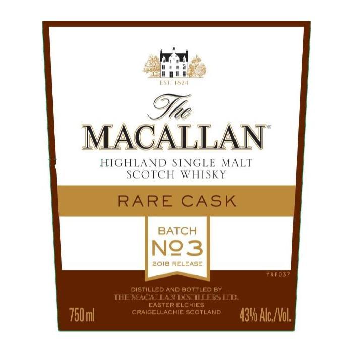 The Macallan Rare Cask Batch No. 3 Scotch The Macallan