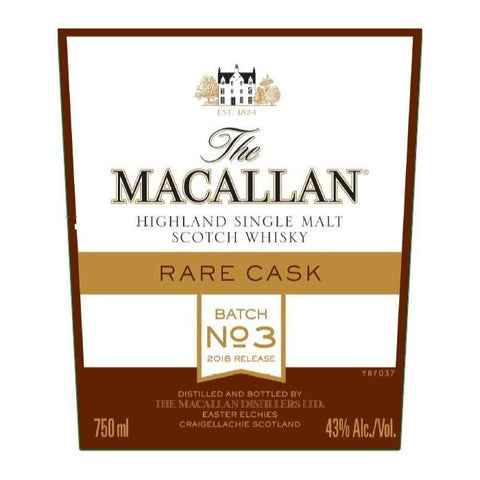 The Macallan Rare Cask Batch No. 3 Scotch The Macallan